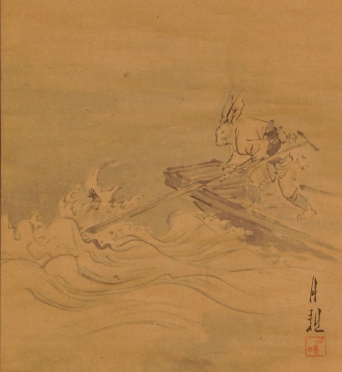 800px-Rabbit’s_Triumph_-_climax_of_the_Kachi-kachi_Yama.markings_of_Ogata_Gekko.detail_-_image_for_k-k_y_article.version_1.wittig_collection_-_painting_22