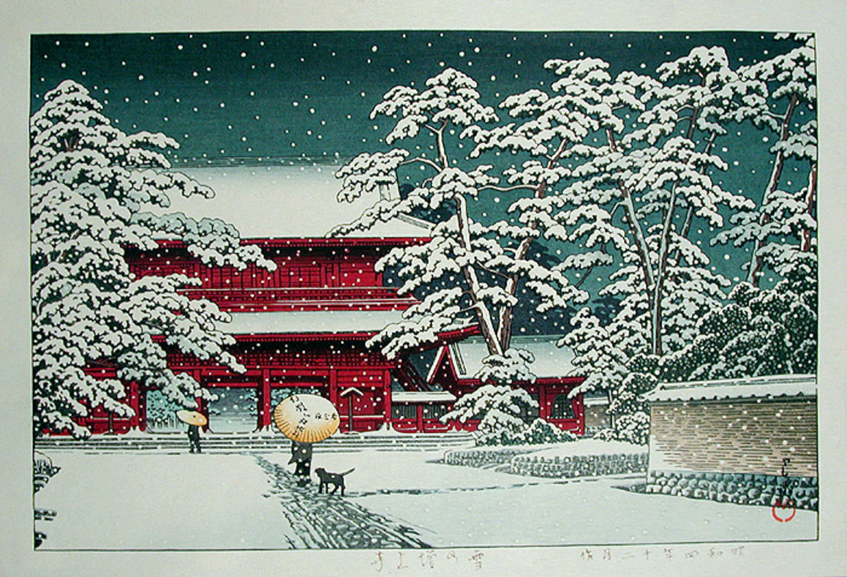 Kawase_Hasui-No_Series-Zojoji_Temple_in_Snow-00030318-020404-F12