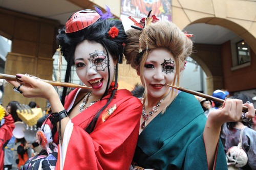 Japanese Halloween Partiers