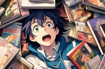 an_anime_character_buried_in_dvds_and