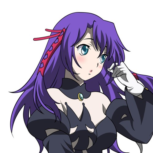 Anime purple hair girl