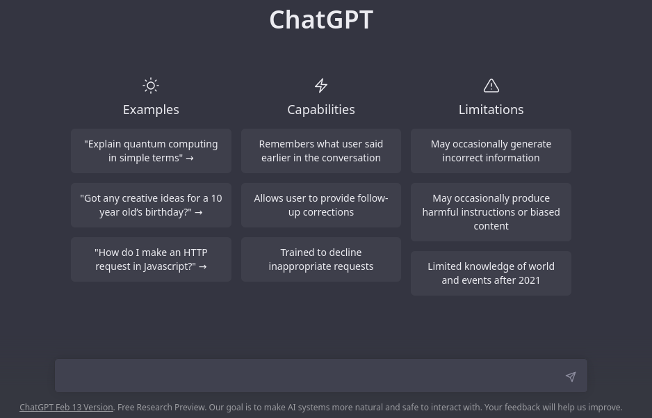 chatpgt interface