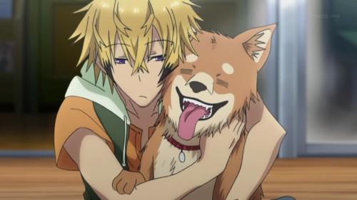 happy anime dog