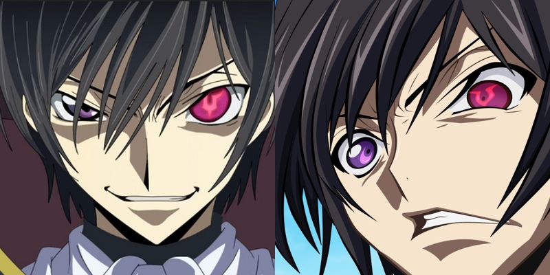 Lelouch's Geass eye has a sinister appeal.