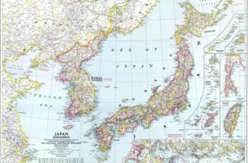 map of korea and japan
