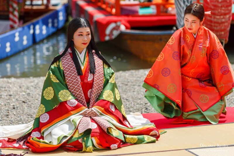 A woman dressed as Sei Shonagon