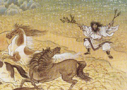 Susanoo Skinning a Pony by Kinuko Y. Craft